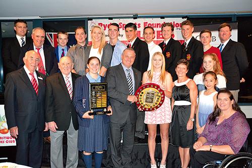 Photo of awardees at the 2013-2014 Gala Sports Star Dinner on Friday 2 May 2014