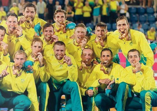 Photo of Lachlan Sharp in the Kookaburras Hockey Team